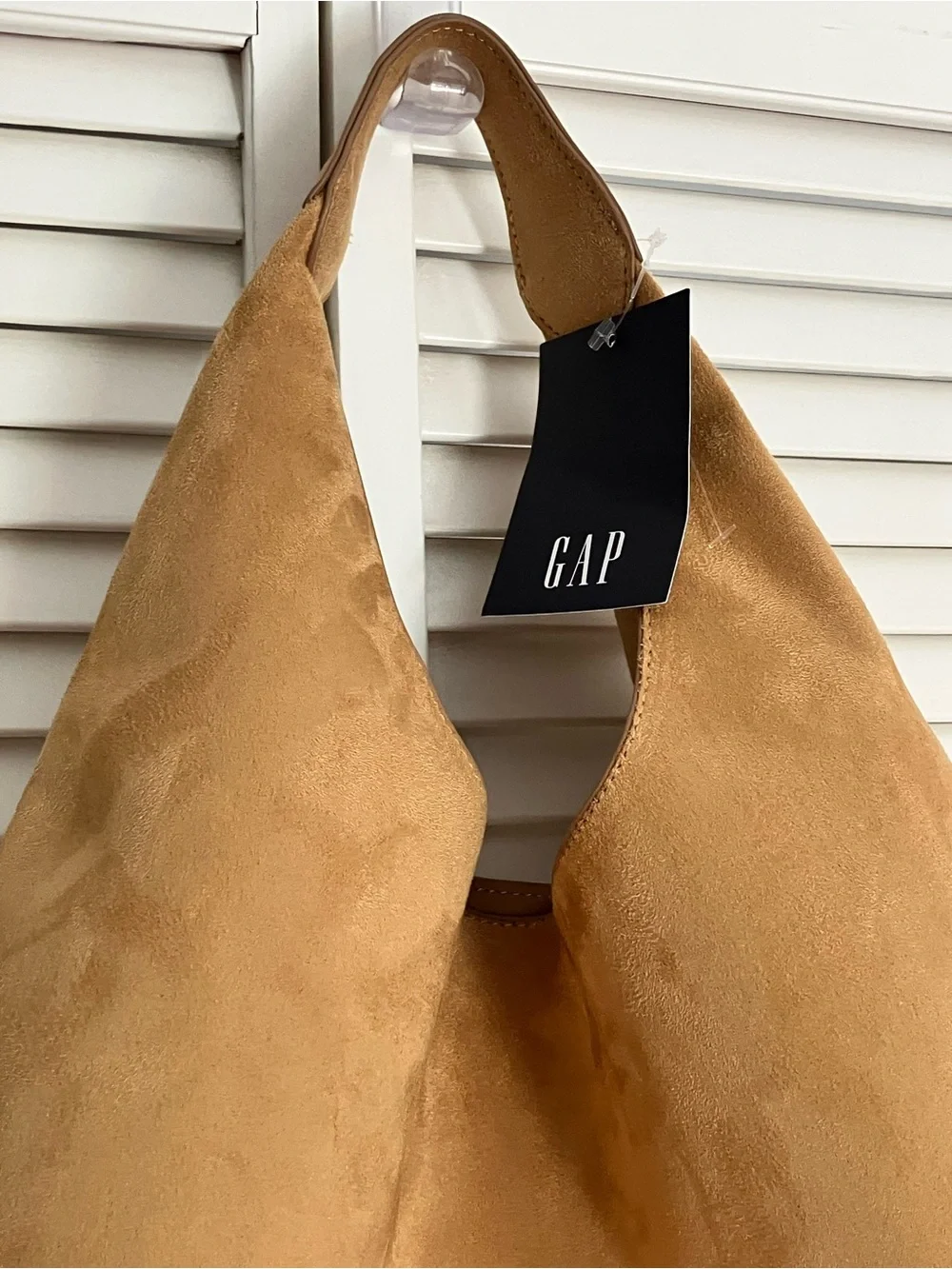 NWT GAP Vegan Suede Slouchy Tote  (Honey Brown )